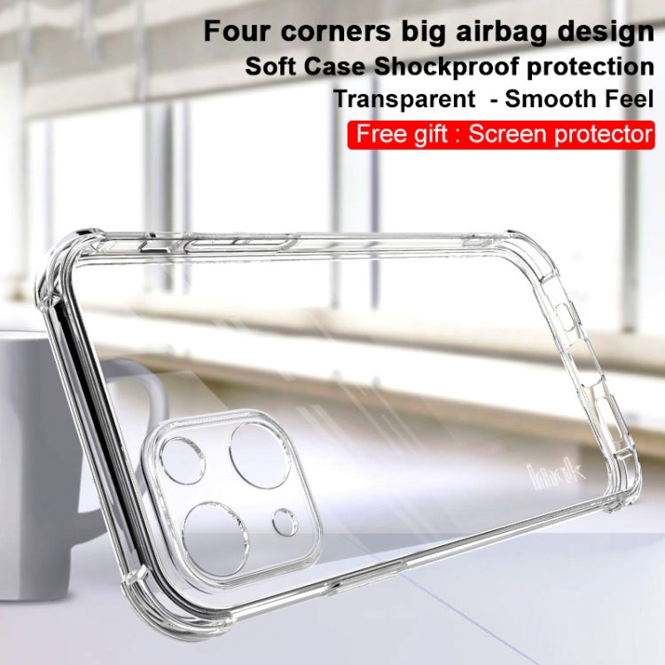 Estuche para teléfono TPU con bolsa de aire todo incluido a prueba de golpes IMAK con protector de pantalla, For iPhone 13, For iPhone 13 mini, For iPhone 13 Pro, For iPhone 13 Pro Max