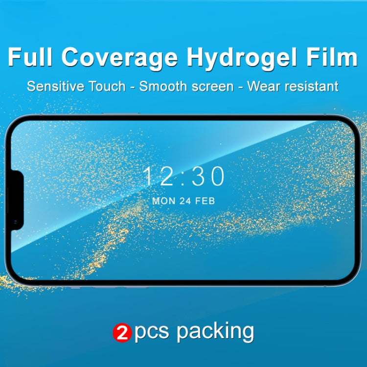 2 protectores frontales de película de hidrogel de pantalla completa curvada IMAK, For iPhone 13, For iPhone 13 mini, For iPhone 13 Pro, For iPhone 13 Pro Max