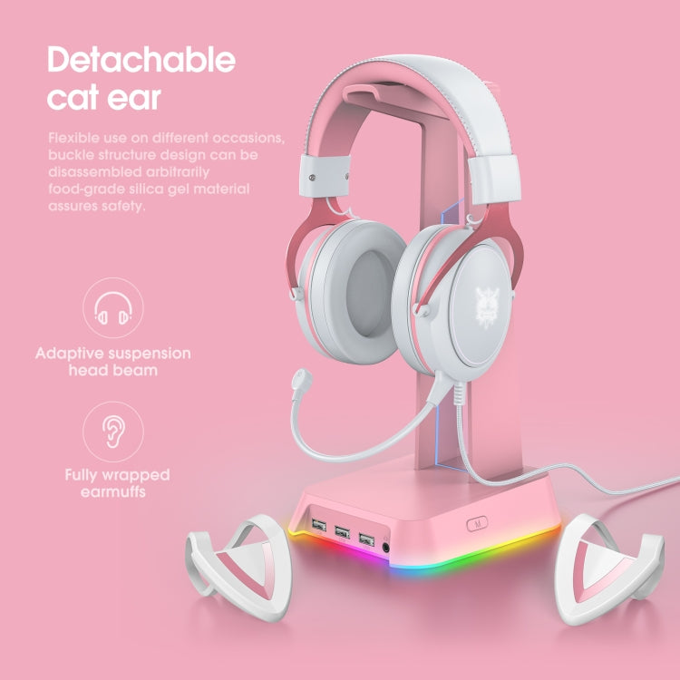 ONIKUMA X10 Car Ear LED Light Auriculares para juegos ajustables con micrófono