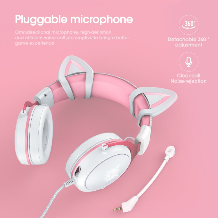 ONIKUMA X10 Car Ear LED Light Auriculares para juegos ajustables con micrófono