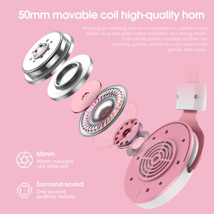 ONIKUMA X10 Car Ear LED Light Auriculares para juegos ajustables con micrófono