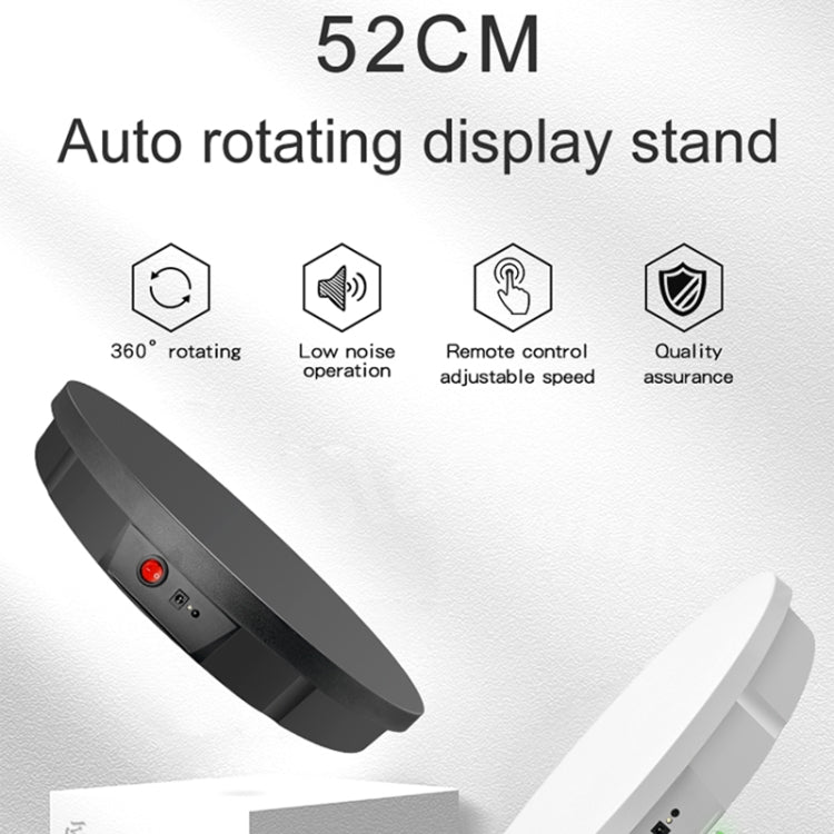 Tocadiscos giratorio eléctrico con Control remoto de 52cm, soporte de exhibición, accesorios de grabación de vídeo, tocadiscos, enchufe de alimentación, 52cm, Plug-in Power,US Plug, 52cm, Plug-in Power,EU Plug, 52cm, Plug-in Power,AU Plug              ...