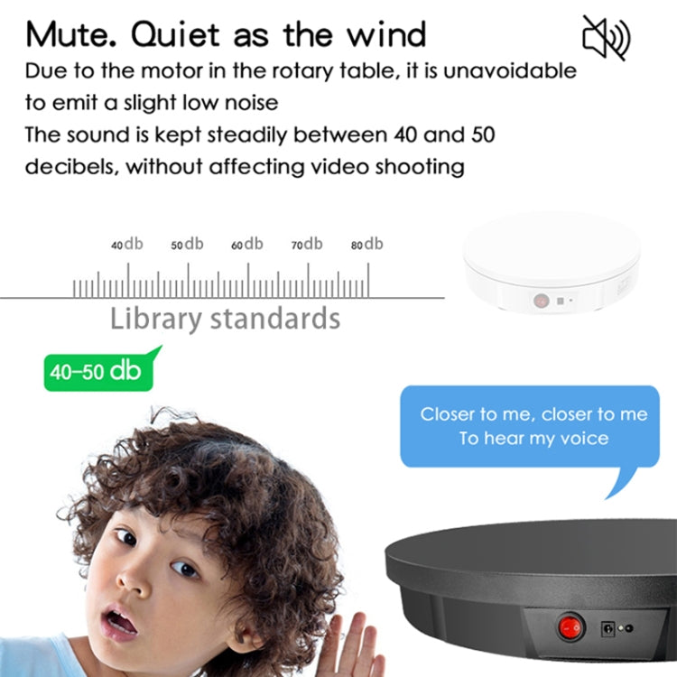 Tocadiscos giratorio eléctrico con Control remoto de 52cm, soporte de exhibición, accesorios de grabación de vídeo, tocadiscos, enchufe de alimentación, 52cm, Plug-in Power,US Plug, 52cm, Plug-in Power,EU Plug, 52cm, Plug-in Power,AU Plug              ...
