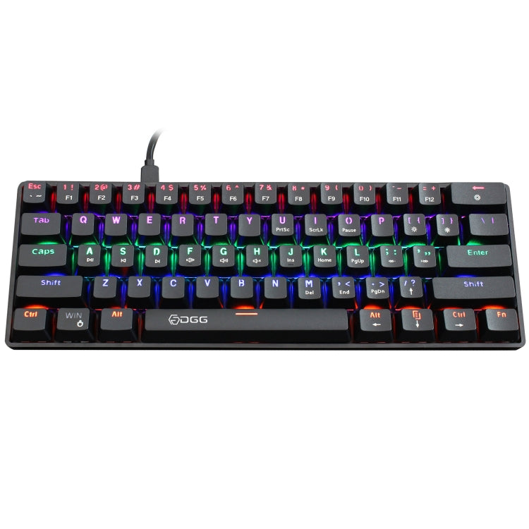 HXSJ V900 61 Teclas Cool Lighting Effect Teclado con cable mecánico, Black Red, Black White, Black, White