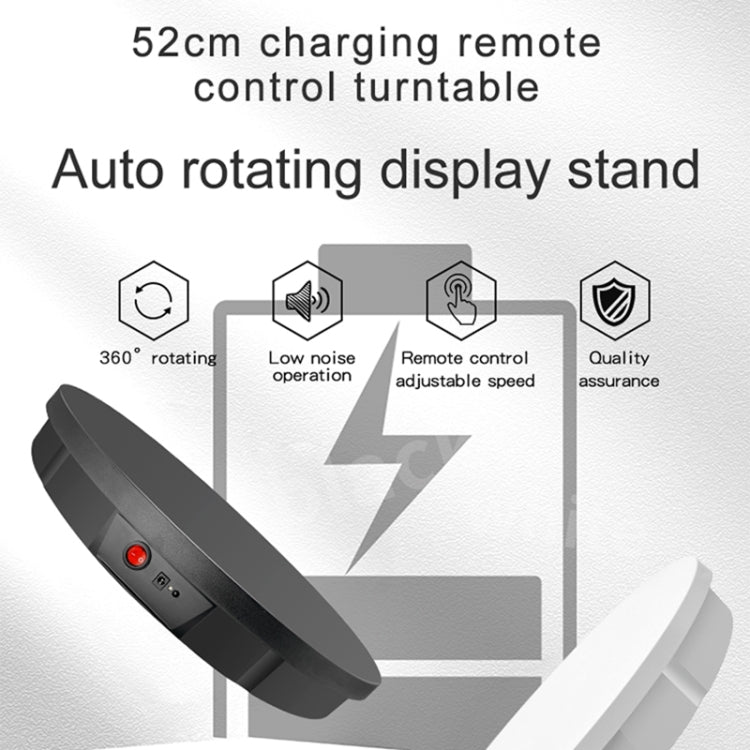 Tocadiscos giratorio eléctrico con Control remoto de 52cm, soporte de exhibición, accesorios de grabación de vídeo, plato giratorio, potencia de carga, 52cm, Charging Power,US Plug, 52cm, Charging Power,EU Plug, 52cm, Charging Power,AU Plug            ...