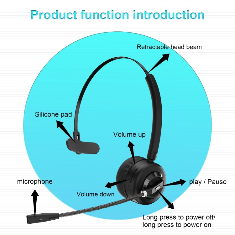 Auriculares de teléfono Anivia A8 Bluetooth con micrófono con cancelación de ruido