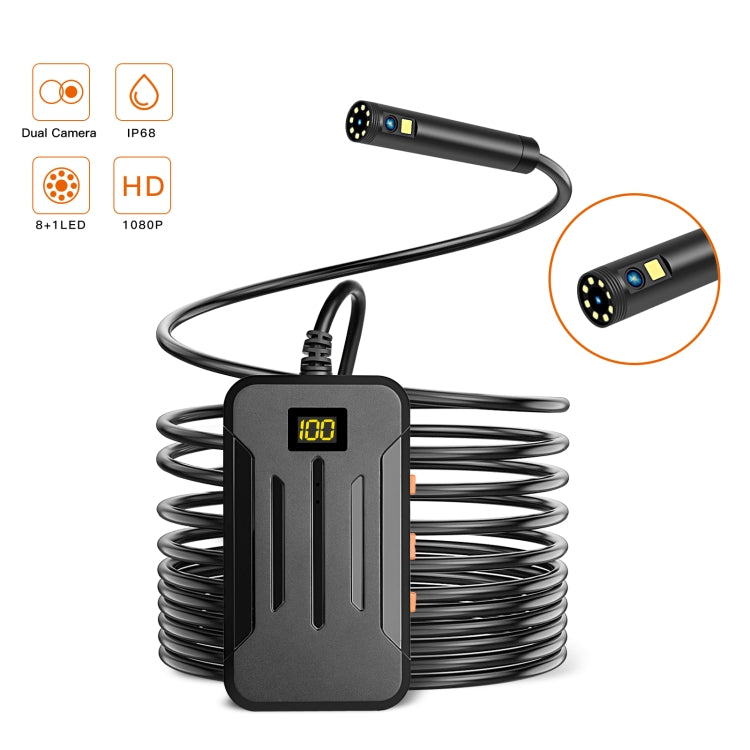 F300 8 mm IP68 Watweproof HD Cámaras duales Endoscopio digital, 2m Hard Cable, 5m Hard Cable, 10m Hard Cable