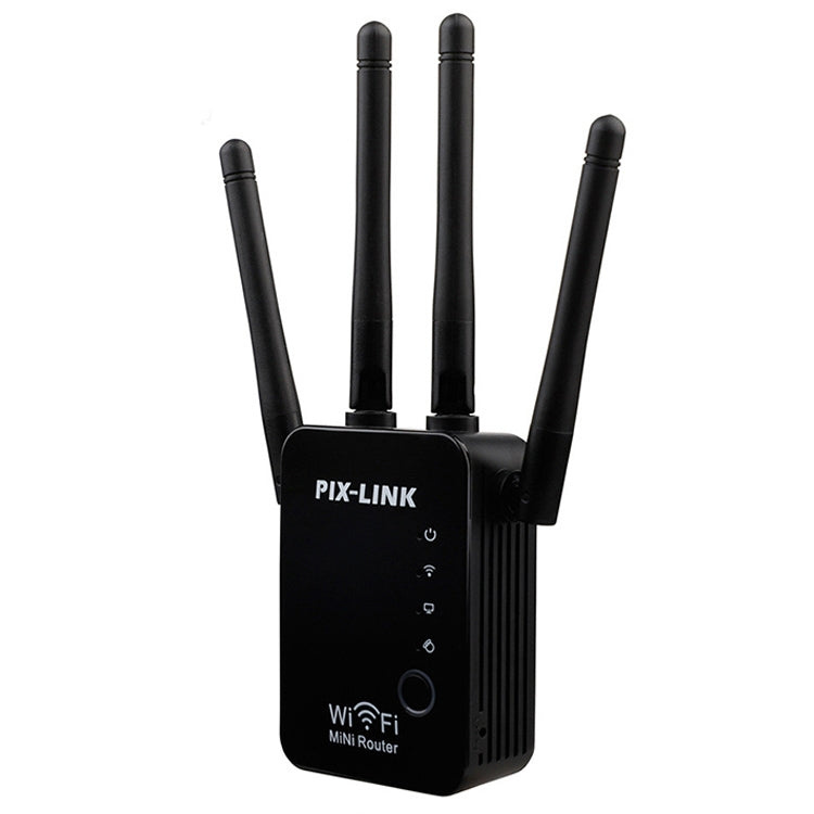 Repetidor de enrutador WiFi inteligente inalámbrico con 4 antenas WiFi, EU Plug Black, EU Plug White, UK Plug Black, UK Plug White, US Plug Black, US Plug White