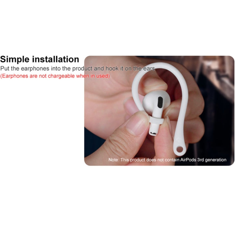 1 par de auriculares inalámbricos imak, cordón antipérdida de silicona, gancho para la oreja, For AirPods 3