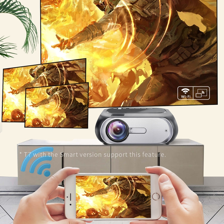 T7 1920x1080P 200 ANSI Portable Home Theater LED HD Proyector digital, misma versión de pantalla,, Same Screen Version, EU Plug, Same Screen Version, UK Plug, Same Screen Version, AU Plug