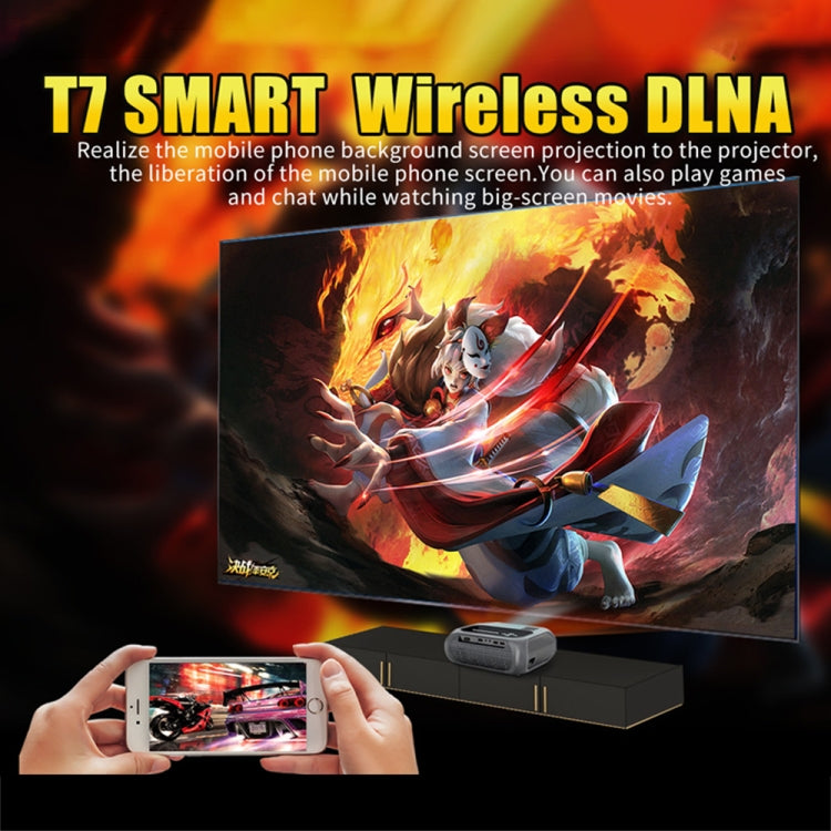 T7 1920x1080P 200 ANSI Portable Home Theater LED HD Proyector digital, misma versión de pantalla,, Same Screen Version, EU Plug, Same Screen Version, UK Plug, Same Screen Version, AU Plug