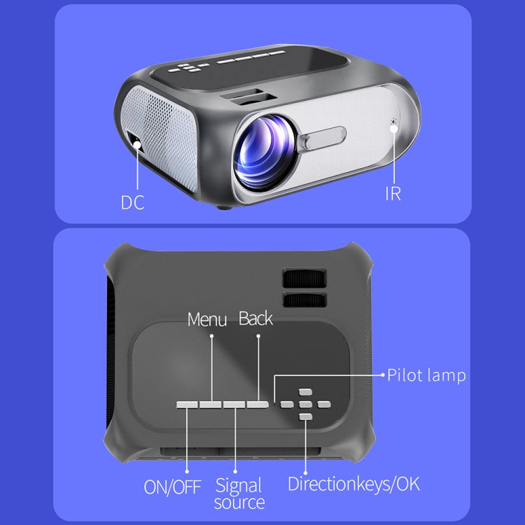 T7 1920x1080P 200 ANSI Portable Home Theater LED HD Proyector digital, misma versión de pantalla,, Same Screen Version, EU Plug, Same Screen Version, UK Plug, Same Screen Version, AU Plug