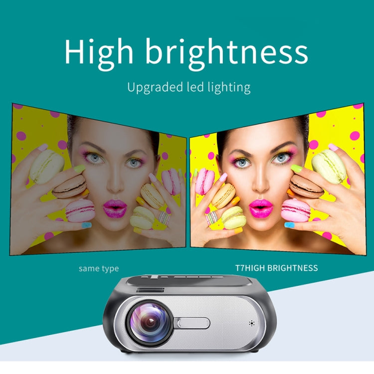 T7 1920x1080P 200 ANSI Portable Home Theater LED HD Proyector digital, misma versión de pantalla,, Same Screen Version, EU Plug, Same Screen Version, UK Plug, Same Screen Version, AU Plug