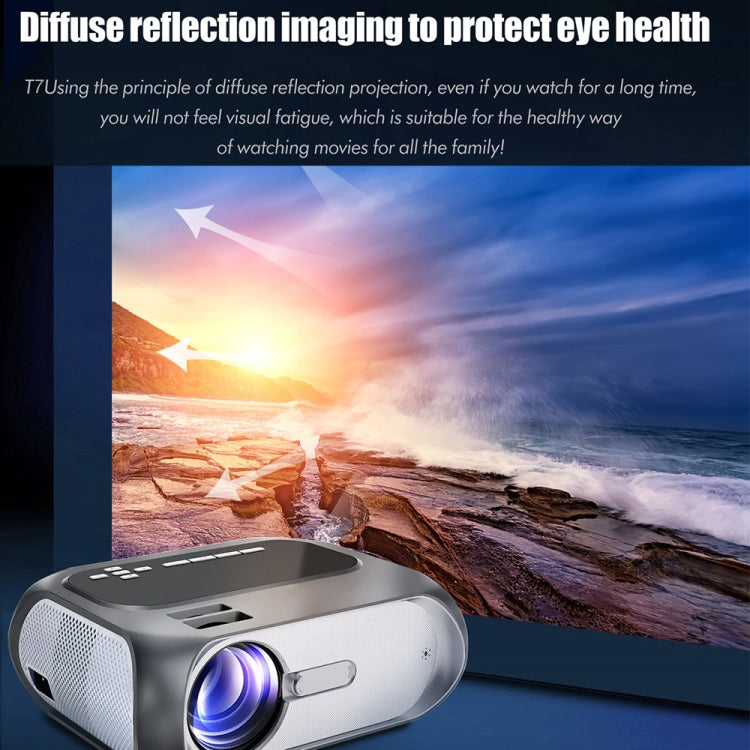 T7 1920x1080P 200 ANSI Portable Home Theater LED HD Proyector digital, misma versión de pantalla,, Same Screen Version, EU Plug, Same Screen Version, UK Plug, Same Screen Version, AU Plug