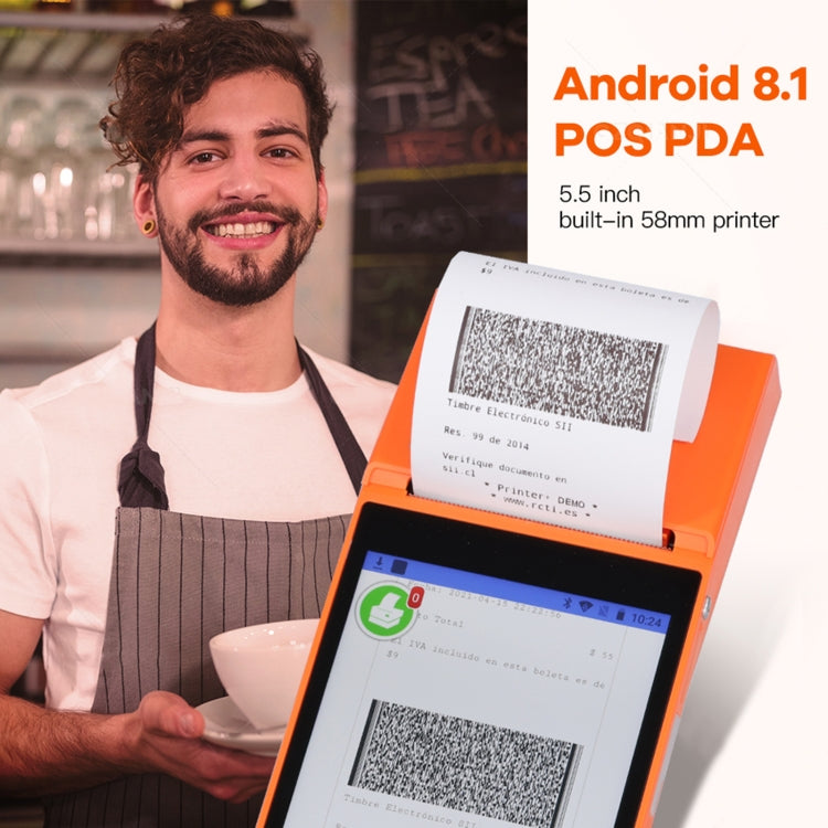 SGT-SP01 Impresora de recibos POS portátil con pantalla HD de 5,5 pulgadas, versión básica,, EU Plug, US Plug, UK Plug, AU Plug