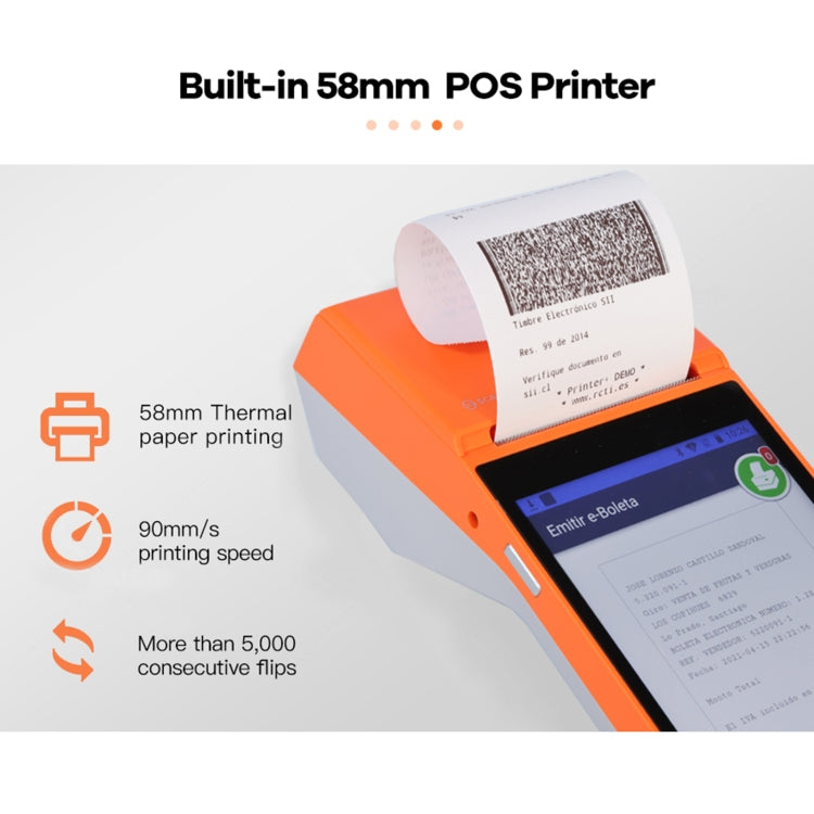 SGT-SP01 Impresora de recibos POS portátil con pantalla HD de 5,5 pulgadas, versión básica,, EU Plug, US Plug, UK Plug, AU Plug