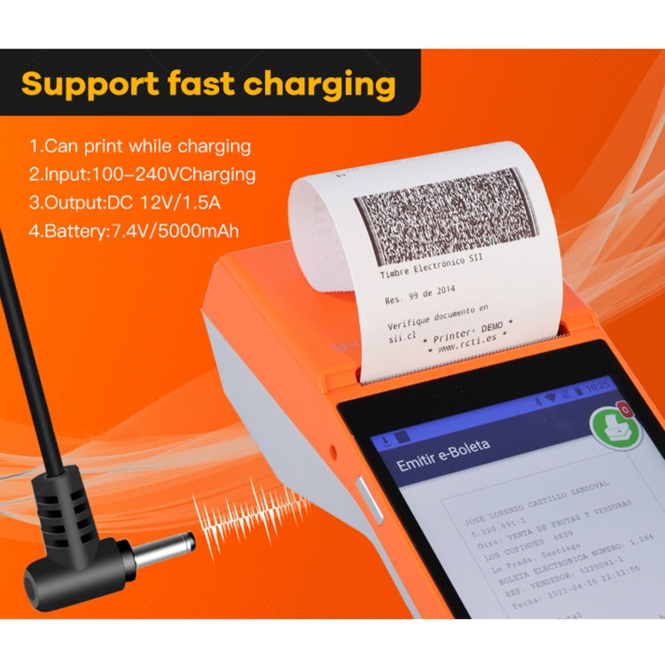 SGT-SP01 Impresora de recibos POS portátil con pantalla HD de 5,5 pulgadas, versión básica,, EU Plug, US Plug, UK Plug, AU Plug