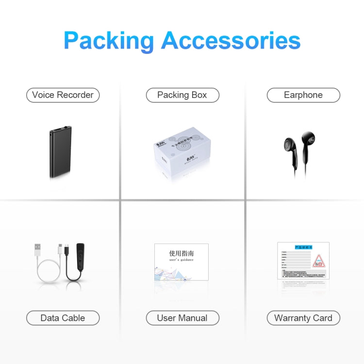 Grabadora inteligente de control de voz con reducción de ruido HD Q1, 4GB, 8GB, 16GB, 32GB