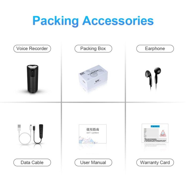 Grabadora de control remoto de voz con reducción de ruido HD inteligente Q51, 4GB, 8GB, 16GB, 32GB