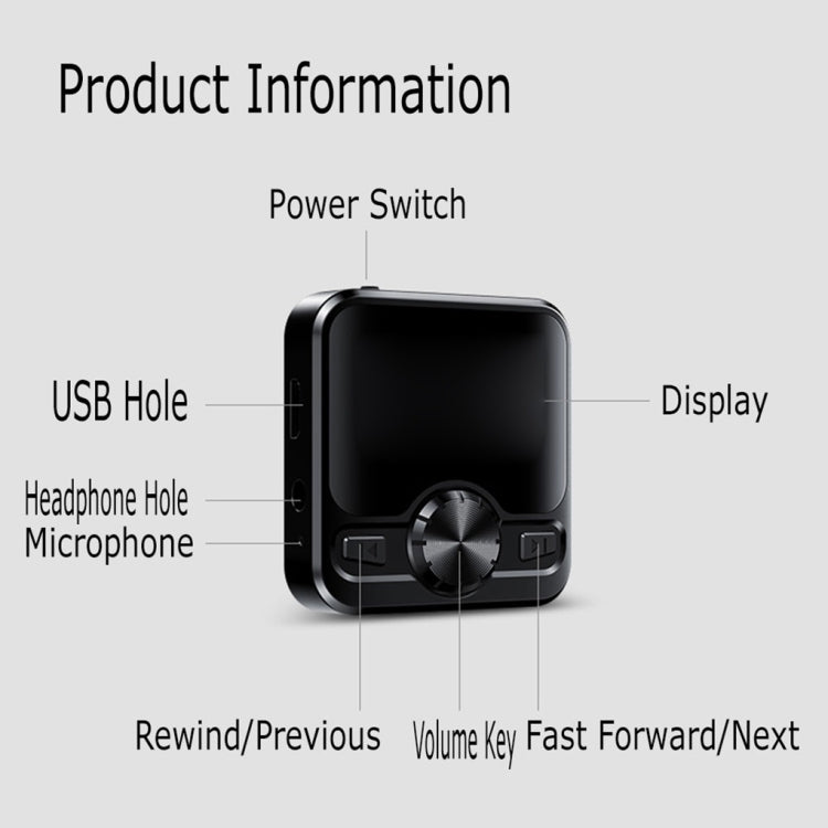 M9 AI Inteligente de alta definición Reducción de ruido Grabadora de control de voz Ebook Bluetooth Reproductor de MP3, 4GB, 8GB, 16GB, 32GB