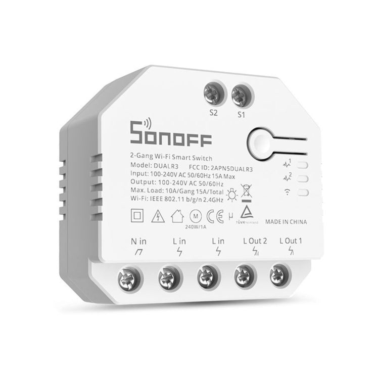 Módulo de interruptor inteligente WiFi con control de dos vías Sonoff DUALR3, DUALR3