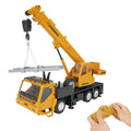 MoFun 2.4G Vehículo de ingeniería de simulación de control remoto de 10 canales, Crane, Dump Truck, Mixer Truck