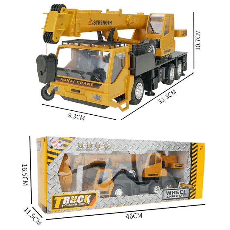 MoFun 2.4G Vehículo de ingeniería de simulación de control remoto de 10 canales, Crane, Dump Truck, Mixer Truck