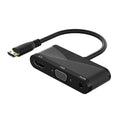 h114 3 en 1 Mini HDMI a HDMI + VGA + Cable convertidor de audio 3.5, h114