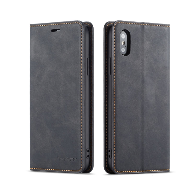 Forwenw Dream Series Oil Edge Fuerte magnetismo Funda de cuero con tapa horizontal con soporte y ranuras para tarjetas y billetera y marco de fotos, For iPhone XS Max, For iPhone XS / X, For Xiaomi Redmi Note 7, For Xiaomi Redmi Note 7 Pro             ...