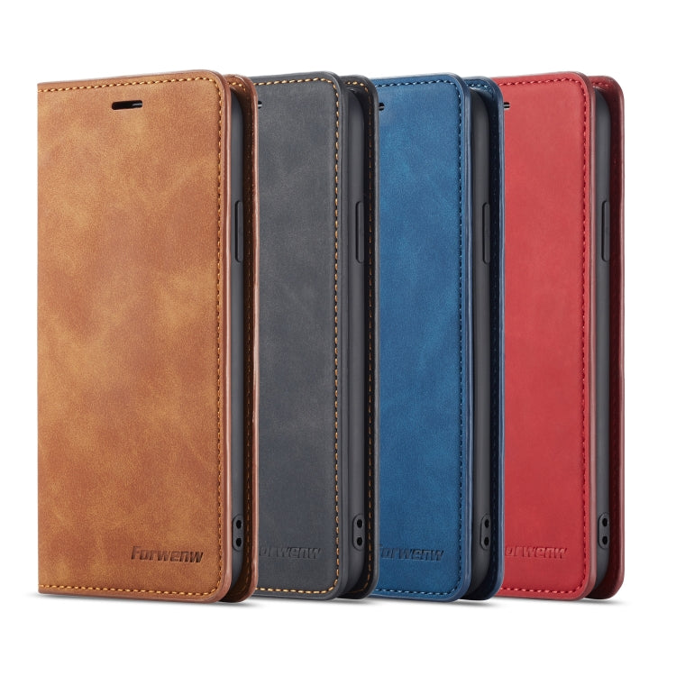 Forwenw Dream Series Oil Edge Fuerte magnetismo Funda de cuero con tapa horizontal con soporte y ranuras para tarjetas y billetera y marco de fotos, For iPhone XS Max, For iPhone XS / X, For Xiaomi Redmi Note 7, For Xiaomi Redmi Note 7 Pro             ...