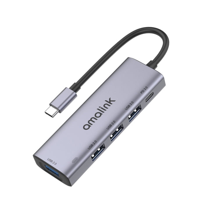 amalink 95119D Type-C / USB-C a 4 puertos USB + PD 3.0 Estación de acoplamiento HUB multifunción, 95119D