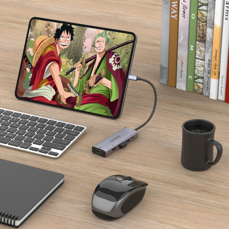 amalink 95126 Type-C / USB-C a Dual HDMI + 2 puertos USB + PD 3.0 HUB multifunción, 95126