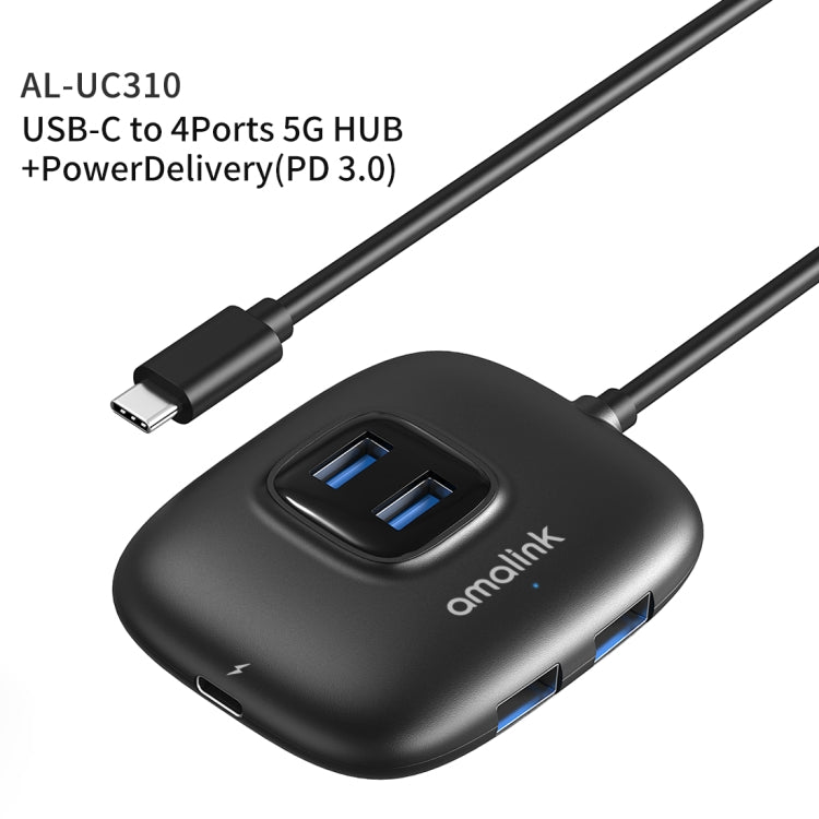 amalink UC310 Type-C / USB-C a HUB multifunción USB de 4 puertos, UC310