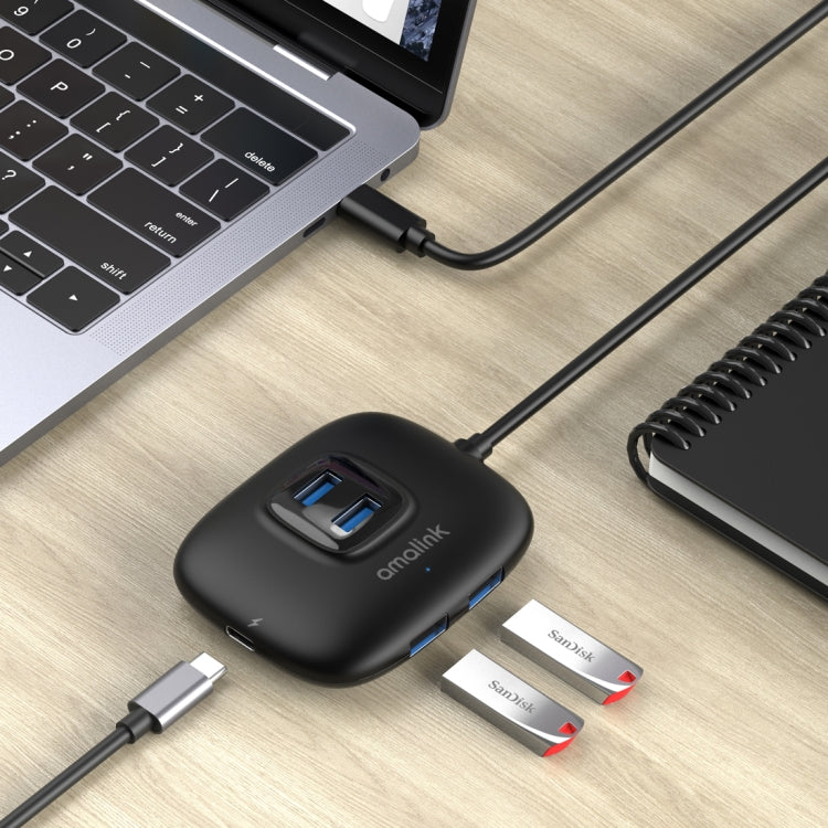 amalink UC310 Type-C / USB-C a HUB multifunción USB de 4 puertos, UC310