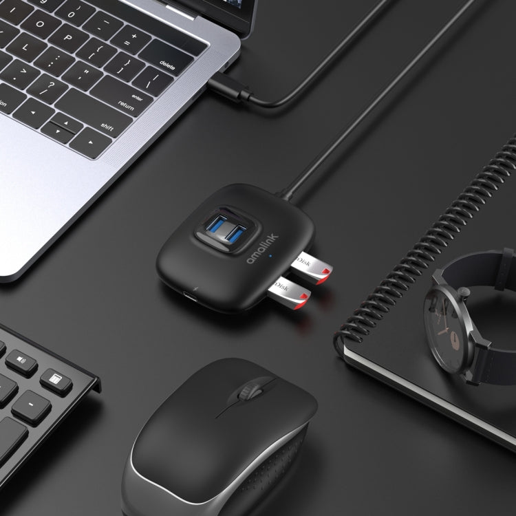 amalink UC310 Type-C / USB-C a HUB multifunción USB de 4 puertos, UC310