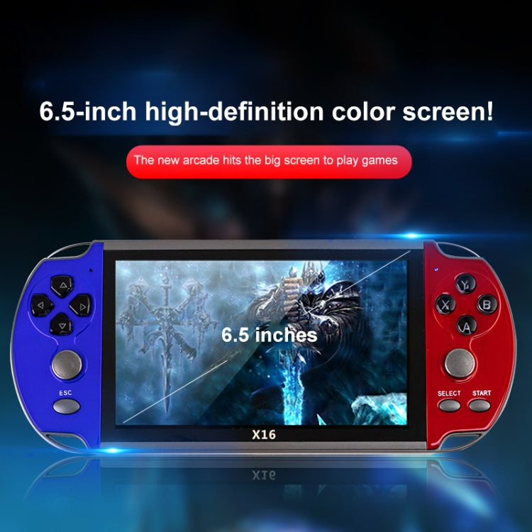 Consola de juegos portátil clásica con pantalla de 6,5 pulgadas X16 con memoria de 8GB, X16 8GB 6.5 inch