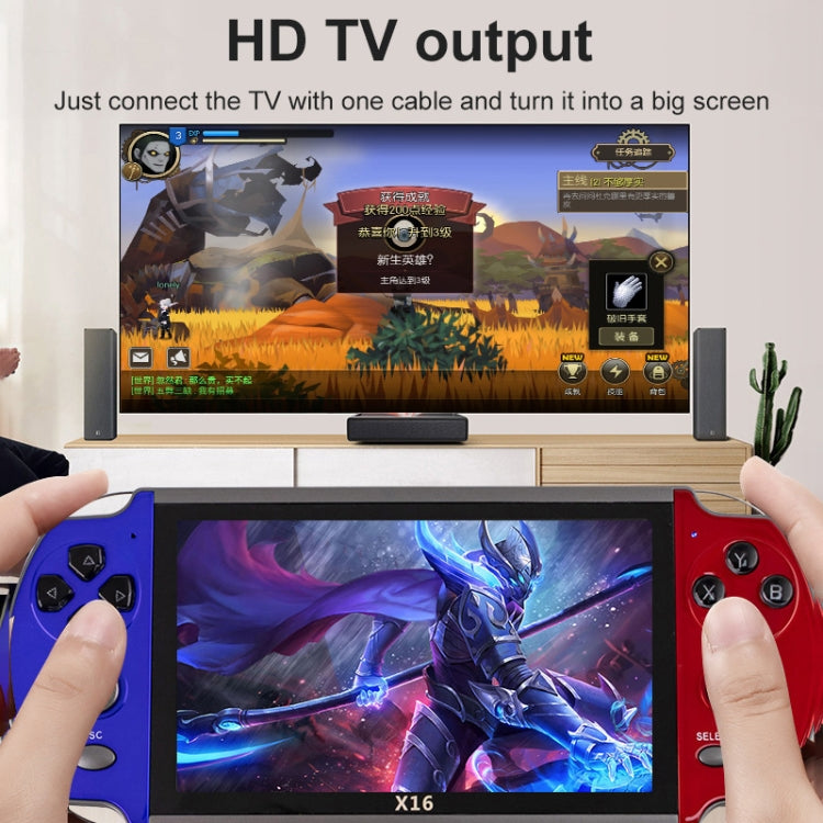 Consola de juegos portátil clásica con pantalla de 6,5 pulgadas X16 con memoria de 8GB, X16 8GB 6.5 inch
