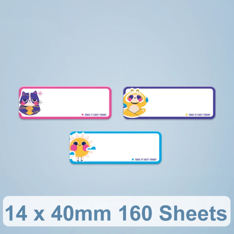 Papel de etiqueta de impresión térmica para NiiMbot D101 / D11, 14 x 40mm 160 Sheets Easy Day, 14 x 40mm 160 Sheets Animals, 14 x 40mm 160 Sheets Cute Animals, 14 x 40mm 160 Sheets Cute Baby, 14 x 40mm 160 Sheets Arrow Direction