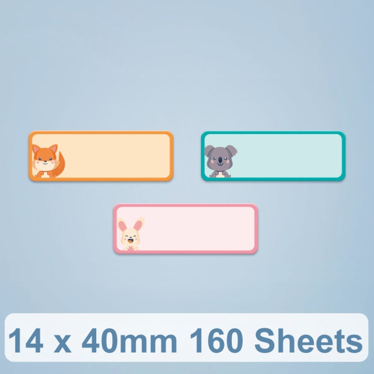 Papel de etiqueta de impresión térmica para NiiMbot D101 / D11, 14 x 40mm 160 Sheets Easy Day, 14 x 40mm 160 Sheets Animals, 14 x 40mm 160 Sheets Cute Animals, 14 x 40mm 160 Sheets Cute Baby, 14 x 40mm 160 Sheets Arrow Direction
