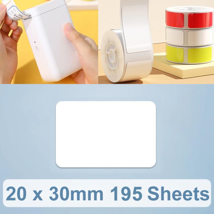 Etiquetas engomadas térmicas del papel de etiqueta de la impresión para NiiMbot D101/D11, 20 x 30 mm 210 Sheets White, 20 x 40mm 160 Sheets White, 20 x 45mm 150 Sheets White, 25 x 30mm 210 Sheets White