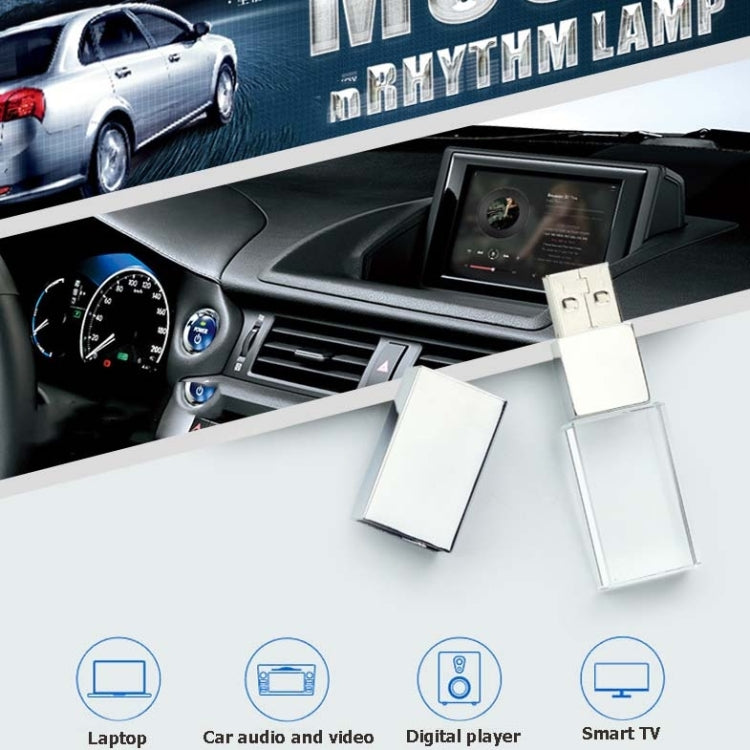 Crystal Flash Light Emitting USB 2.0 Flash Drive Car Music USB Flash Drive, 8GB, 16GB, 32GB, 64GB