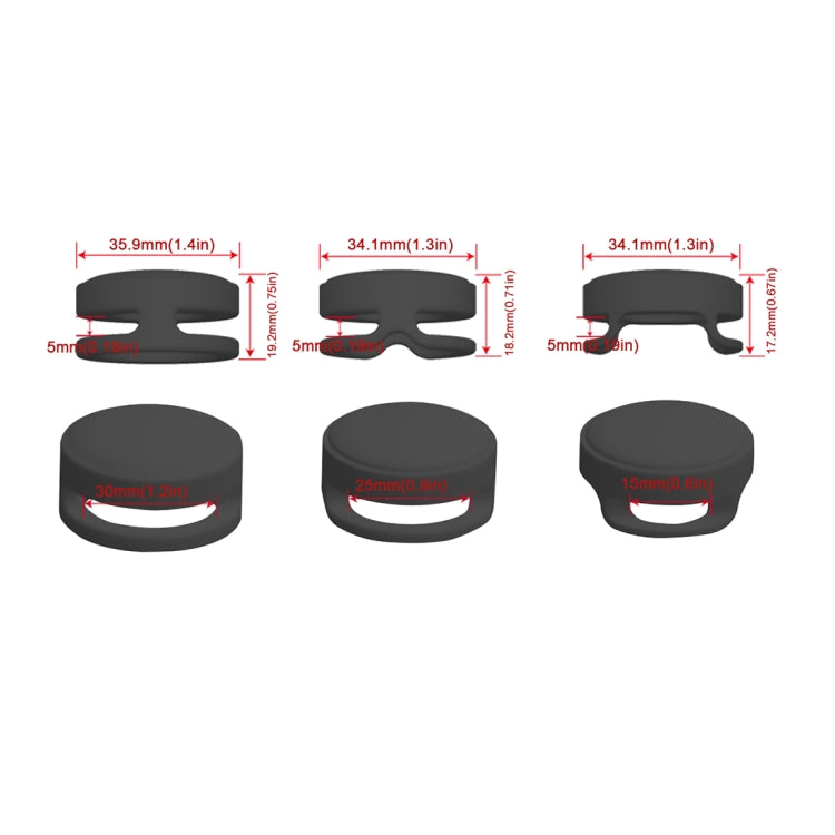 Funda de silicona a prueba de golpes antiarañazos para collar de mascotas para AirTag, 35.9x35.9x19.2mm, 34.1x34.1x18.2mm, 34.1x34.1x17.2mm