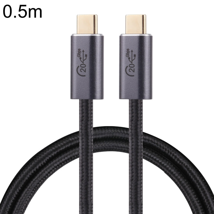 Cable de datos trenzado USB-C/tipo C macho a USB-C/tipo C macho de 20 Gbps, 0.5m, 1m, 1.5m, 2m, 3m