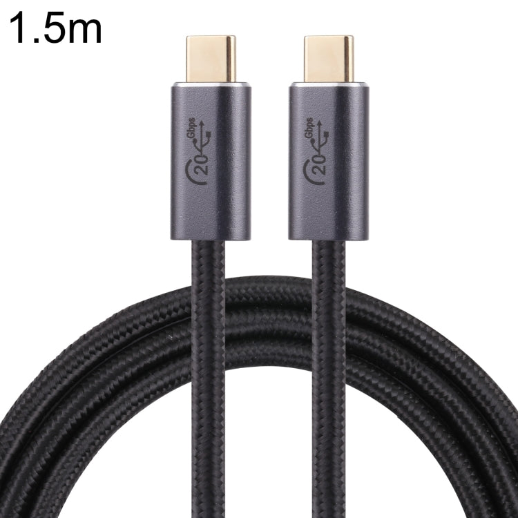 Cable de datos trenzado USB-C/tipo C macho a USB-C/tipo C macho de 20 Gbps, 0.5m, 1m, 1.5m, 2m, 3m