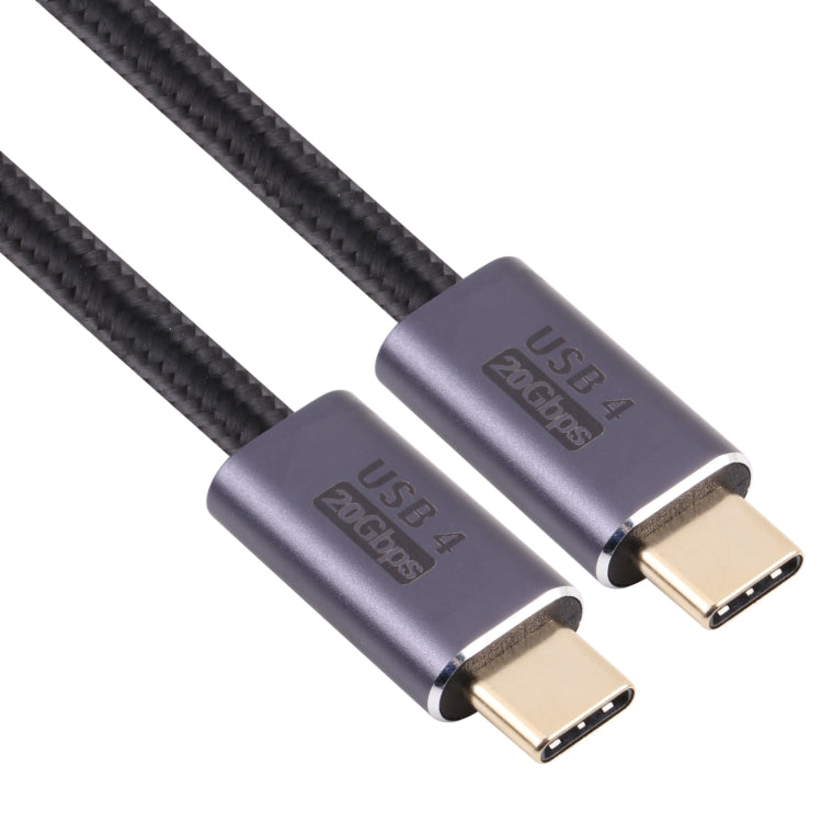 Cable de datos trenzado USB 4 USB-C/Tipo-C macho a USB-C/Tipo-C macho de 20 Gbps, 0.5m, 1m, 1.5m, 2m, 3m