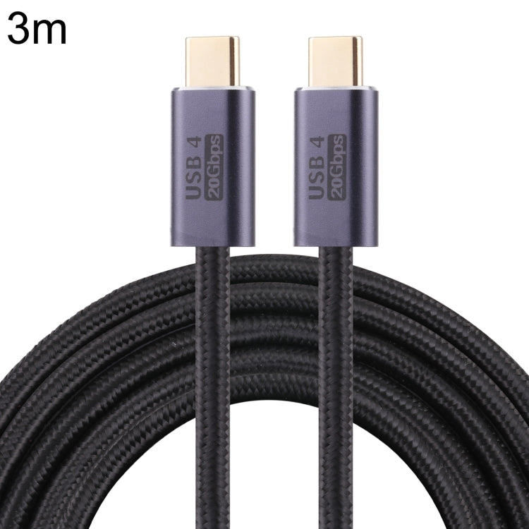 Cable de datos trenzado USB 4 USB-C/Tipo-C macho a USB-C/Tipo-C macho de 20 Gbps, 0.5m, 1m, 1.5m, 2m, 3m