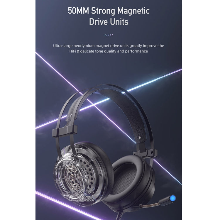 awei GM-2 USB + 3.5mm Ambient Light Gaming Auriculares con cable y micrófono, GM-2