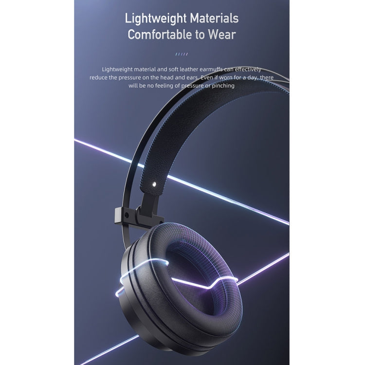 awei GM-2 USB + 3.5mm Ambient Light Gaming Auriculares con cable y micrófono, GM-2