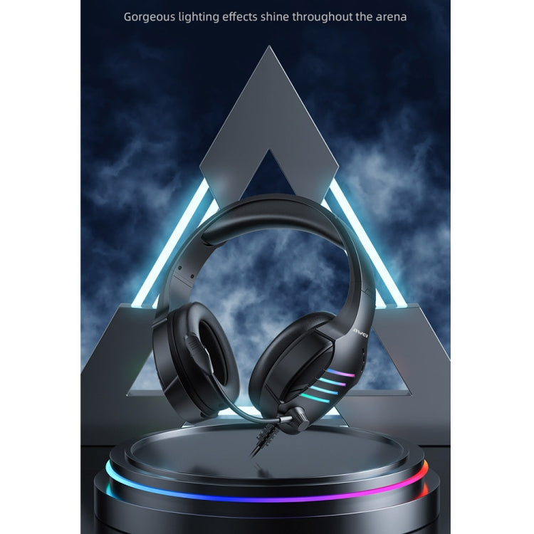 awei GM-5 USB + 3.5mm Ambient Light Gaming Auriculares con cable y micrófono, GM-5