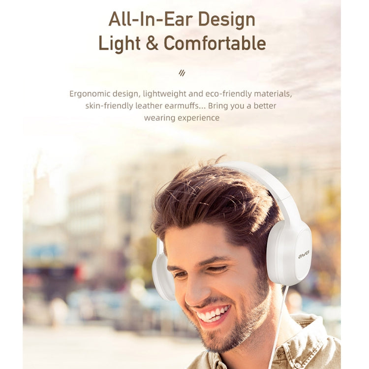 Auriculares estéreo con cable awei GM-6 de 3,5 mm, GM-6(Black), GM-6(White)